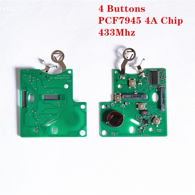 NO LOGO! 4 button remote key card keyless smart key 433mhz 4A PCF7945/PCF7953 chip for Renault Clio 4 Key captur key After 2013
