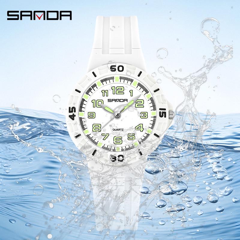 Sanda Unisex Sports Watches: Waterproof, Fluorescent, Energetic Designs for Kids and Lightweight Styles for Students
