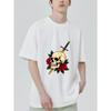 T-shirt Noir Avec Impression Crâne Épée et Roses Pour Tenue Décontractée