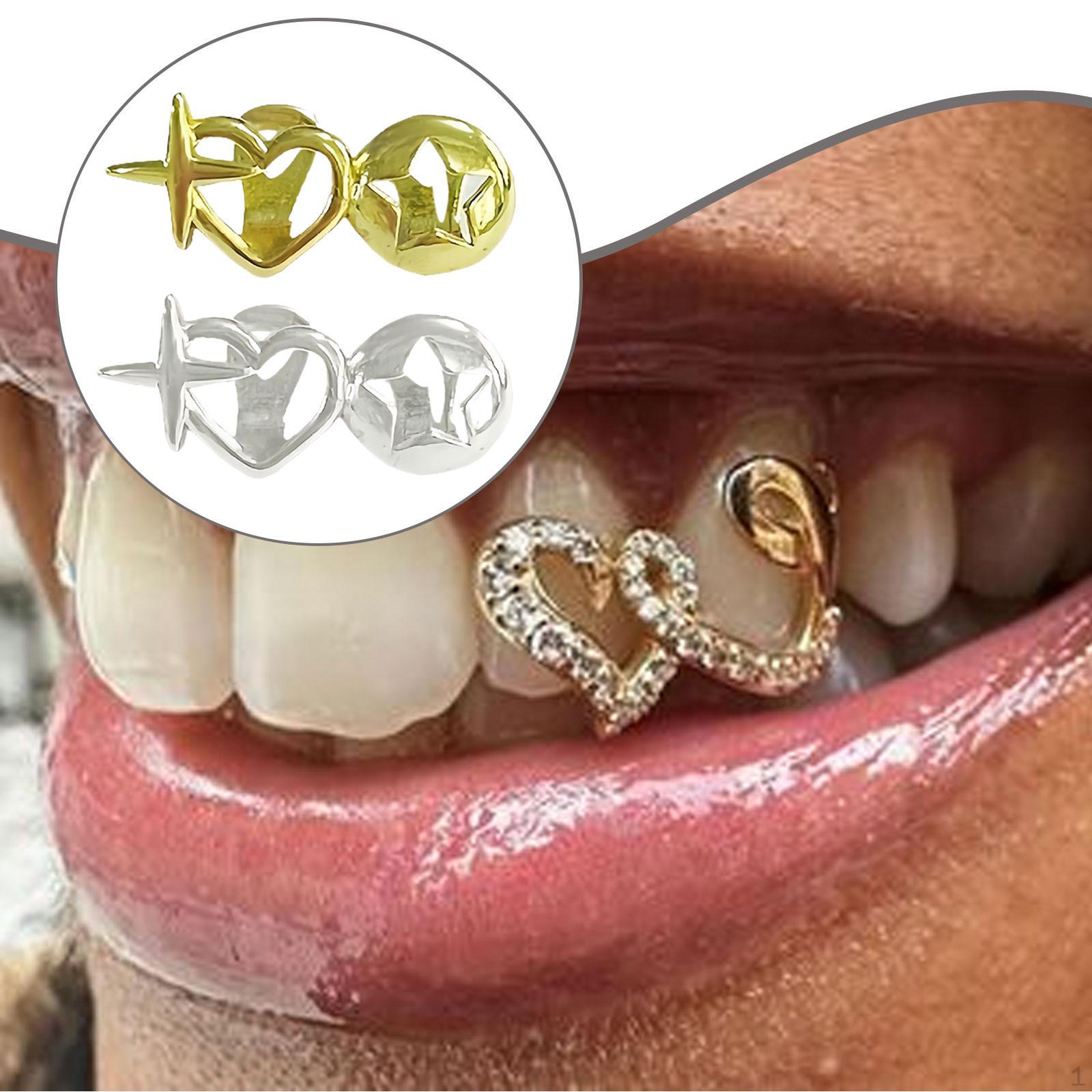 

Хип-хоп украшение на зубы, декоративная накладка для сценических выступлений, для взрослых Gold and Silver