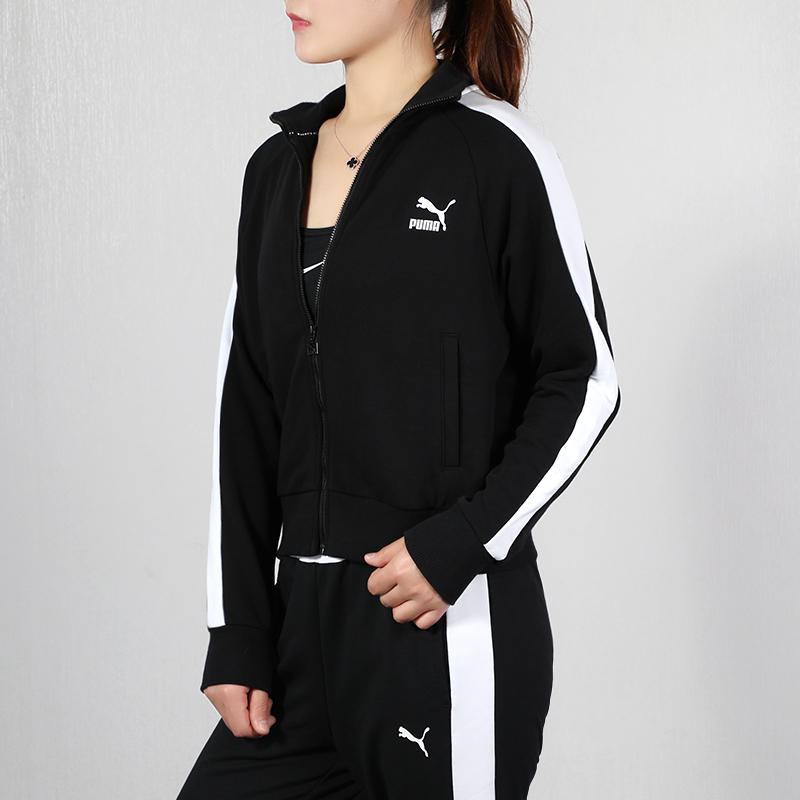 Puma Classics T7 Track Jacket FT Stand Collar Women Outerwear Black 595938-01