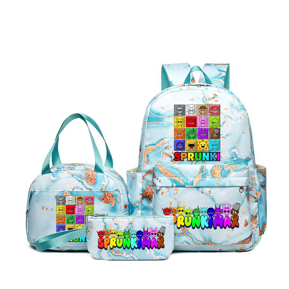 Rhythm box sprunki peripheral schoolbag boys and girls schoolbag primary school junior high school students backpack D
