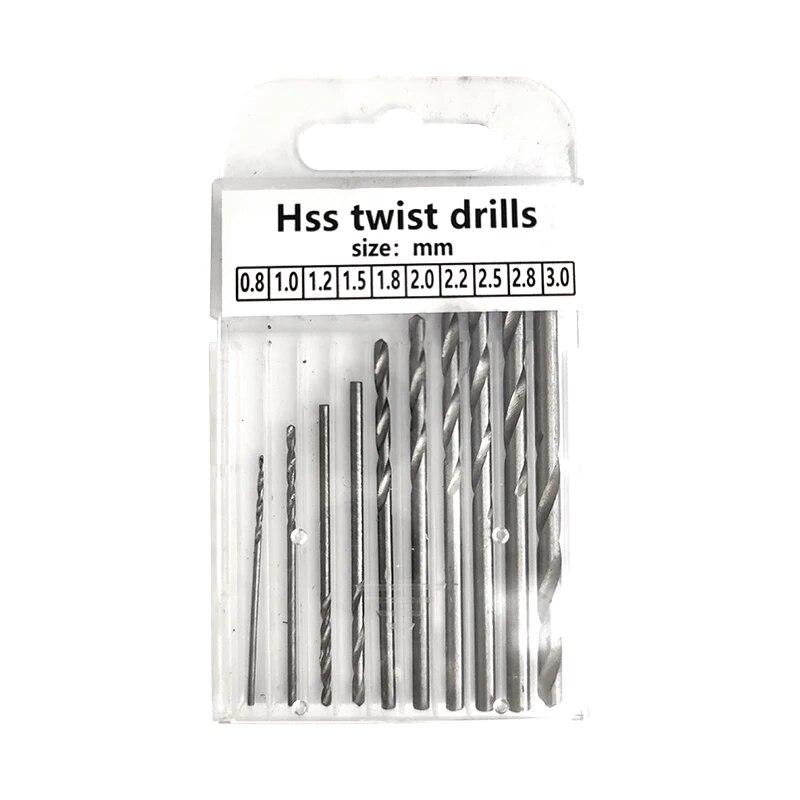 Blue Extended Semi-automatic 0.5-3mm Hand Twist Drill Amber Plastic Circuit Board Drilling Tool Twist Drill Set