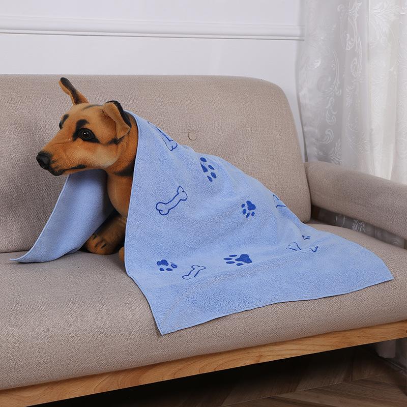 Soft Printed Hot Selling Pet Bath Towel Microfiber Quick-Dry Absorbent Large Size Dog Grooming Towel for Cats Dogs