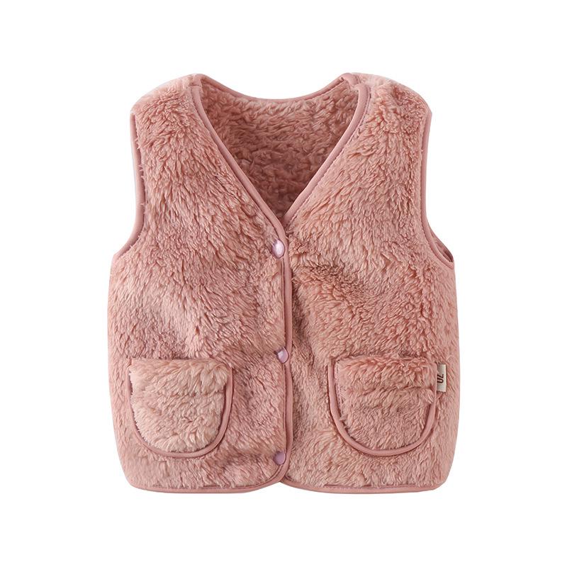 SCIONE 2019 Autumn and Winter Boys and Girls Cotton Vest Children Plush Vest Baby Warm Vest