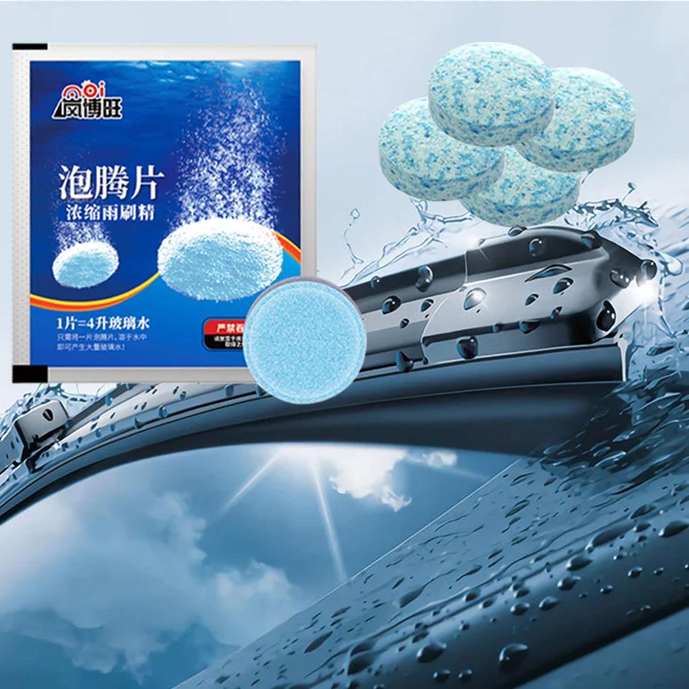 100/10pcs Car Windshield Cleaner Effervescent Tablets Auto Wiper Glass Solid Cleaning Concentrated Tablets Car Cleaning Tool