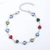 JMXD Personalized Titanium Steel Bracelet, Crystal Chain with Colorful Diamonds Inlay, Unique Design for Daily & Special Occasions
