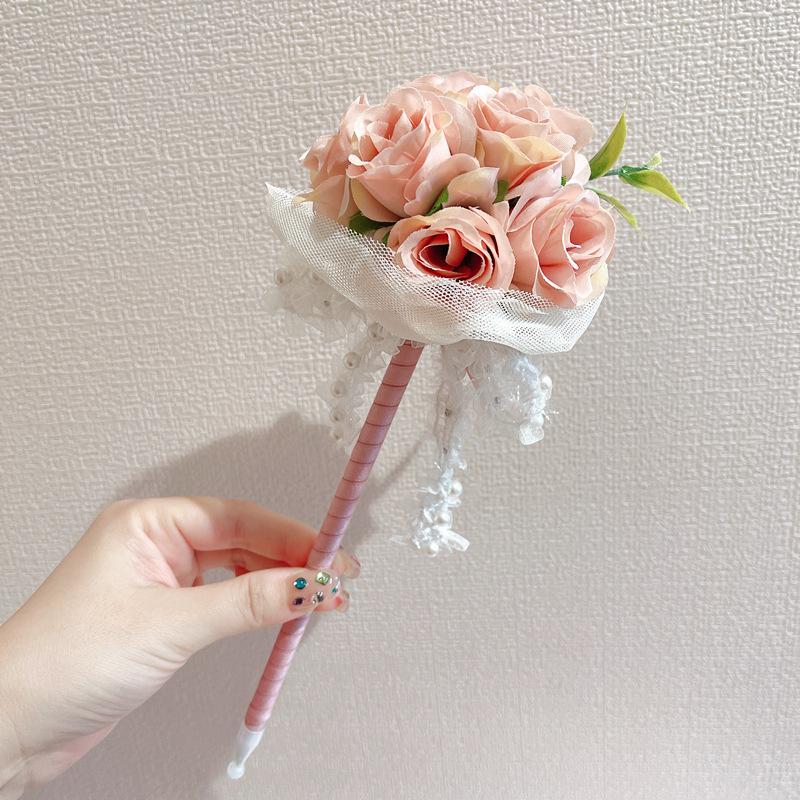 

Подарункова ручка. Практичний подарунок. Нова багатоголова троянда, букет квітів ручної роботи