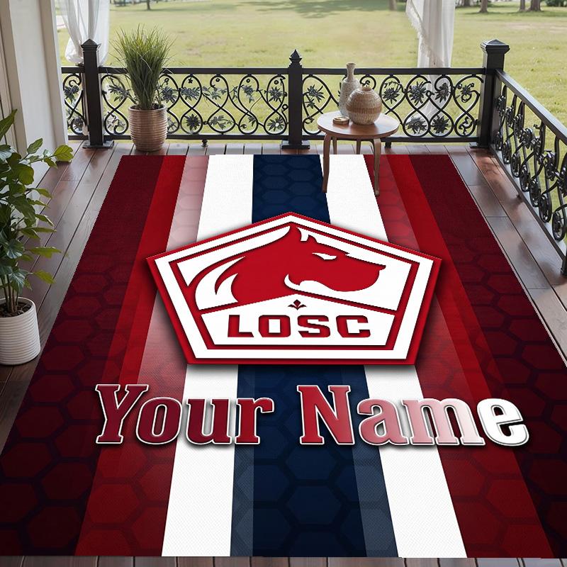 Custom Text Printed Rug LOSC Lille Non Slip Floor Carpet For Home Room Decor
