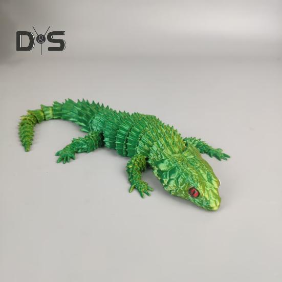 3D-Eidechsen-Simulationsmodell, Action-Spielzeug, Desktop-Dekoration, realistisch aussehende, leuchtende Farben, Tierthema, Eidechsen-Zappelspielzeug, Fotografie-Requisite