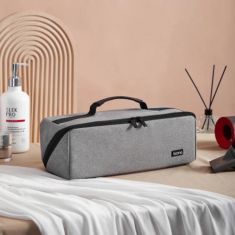 Hårfön Förvaringsväska PU-läder Bärbar Dammtät Vattentät Reseorganisatör Förvaringsfodral Väskor Sminkväska För Kvinnor Dyson