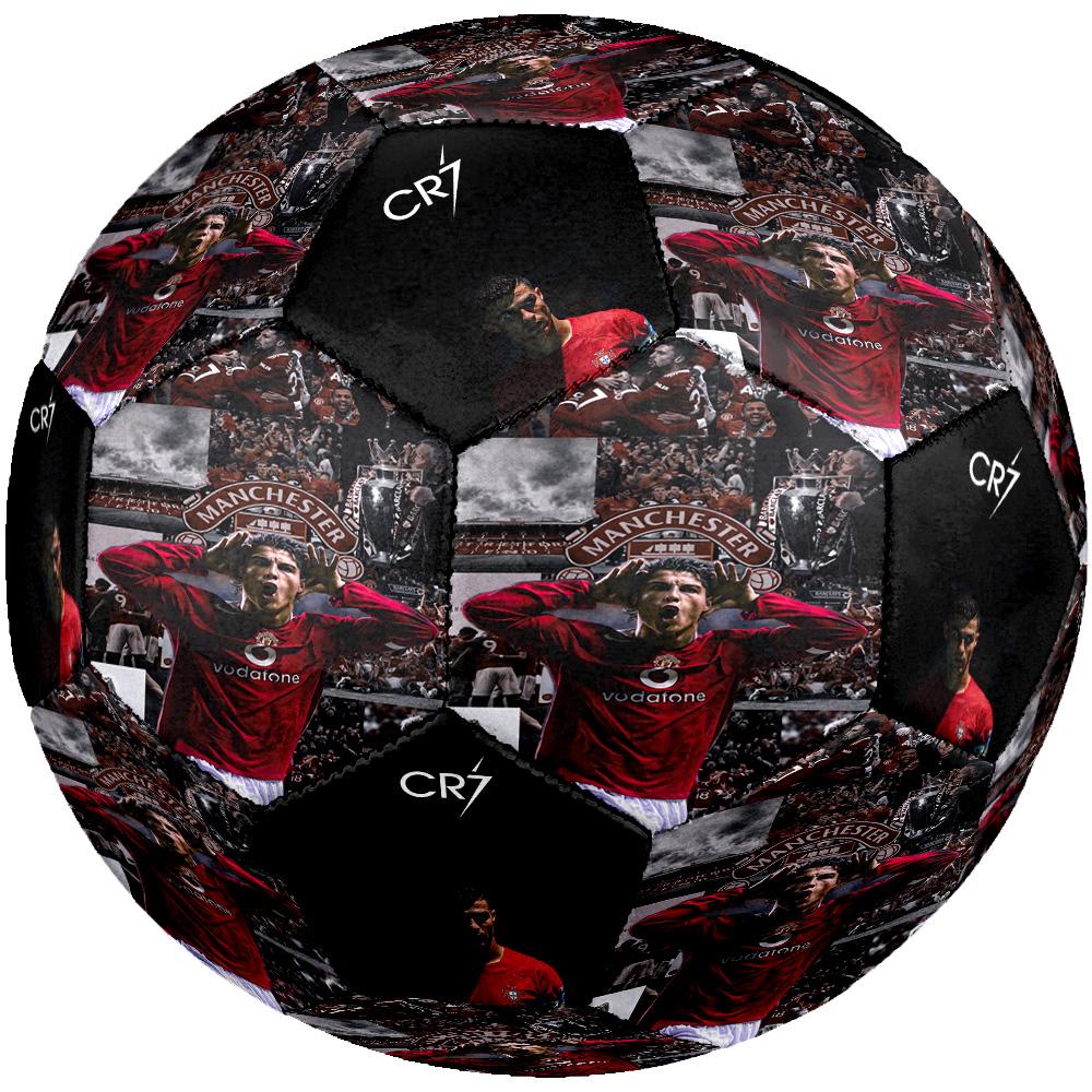 Ronaldo's Real Madrid Player Action Soccer Ball Size 5 Football Machine Sewn Indoor/Outdoor Training and Matches Surprise Collection Gift