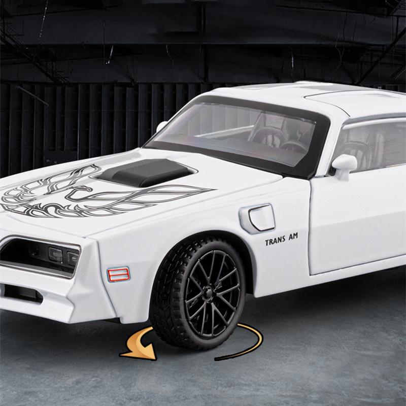 1:32 Firebird Alloy Muscle Sports Car Model Diecast Metal Racing Vehicle Car Model Sound and Light Simulation Childrens Toy Gift