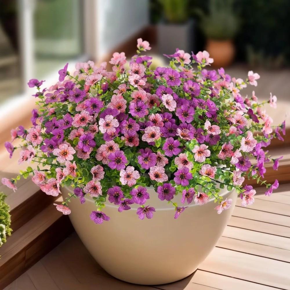 Fall Decor Eucalyptus Flower Bouquet DIY Floral Simulated Violet Bouquet  Valentine's Day Gift