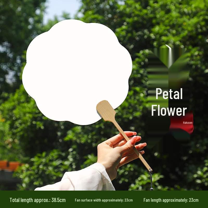 Thickened Xuan Paper Blank Round Fan: Ancient Style Semi-Raw Surface for Chinese Hand-Painted Fans