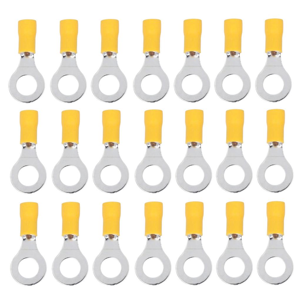 100Pcs Insulated Ring Terminals Electrical Wire Crimp Connectors Copper AWG1210 RV5.58