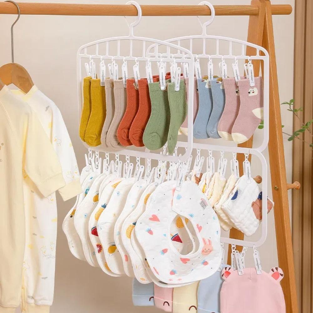 Space Saving Hanging Drying Rack Legging Organizer Socks Clip Hook Socks Drying Hanger Underwear