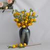 Artificial Lemon Branch with Green Leaves Fake Fruit Lemon Tree Decoration Lifelike Faux Greenery Stems for Home Dining Table Kitchen Decor