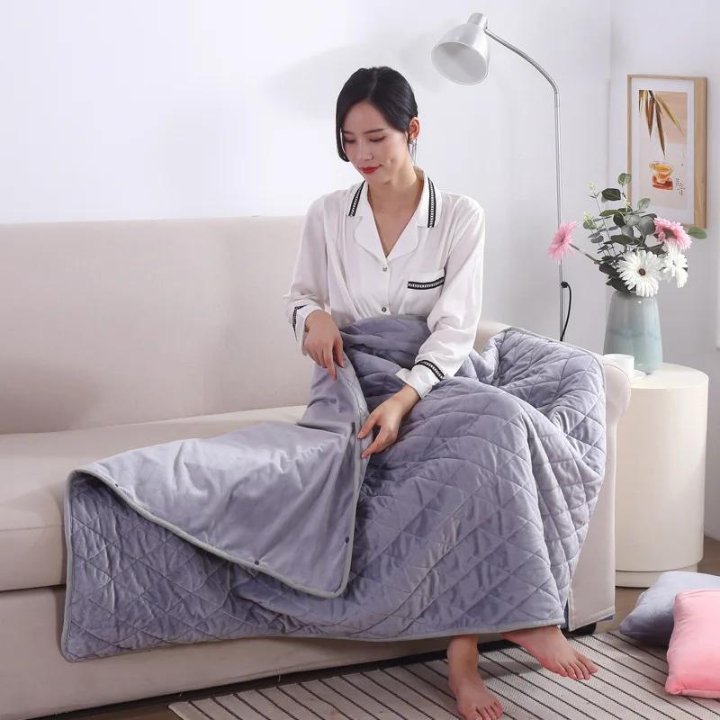 Winter Warm Portable Electric Heating Blanket USB Heating Shawl Blanket Powered Warmer Bed Heating Mat for Home Office