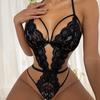 Sex Underwear Sexy Women's Neck One-piece Lace Hollow Underwear