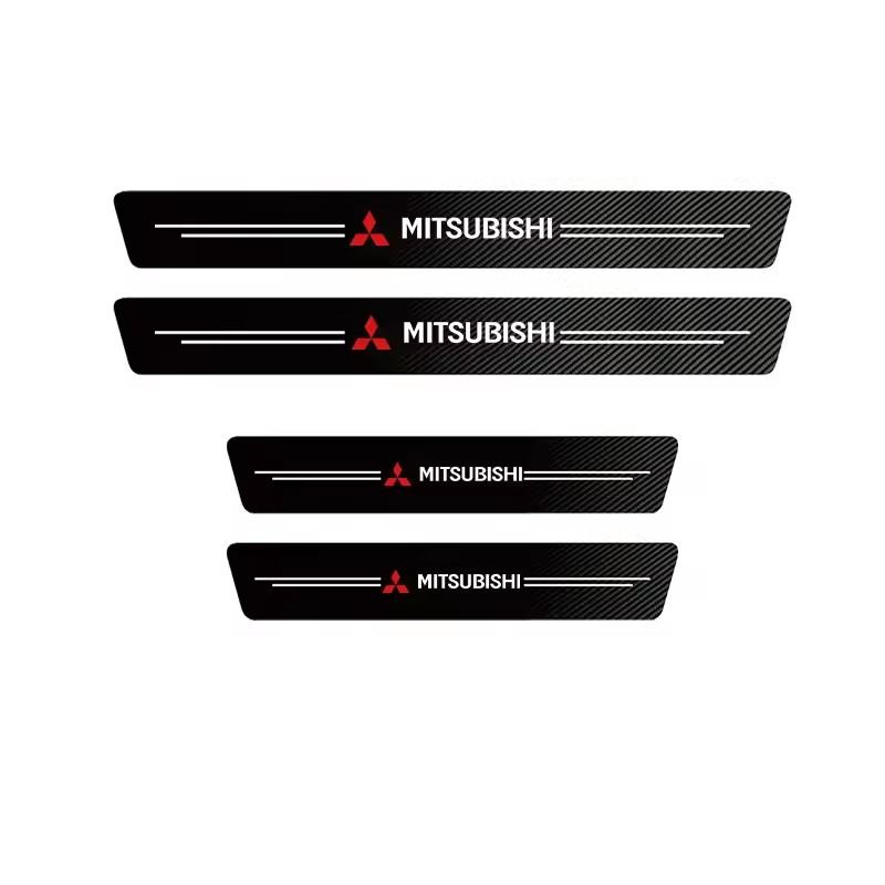 Car Door Carbon Fiber Sill Protector Sticker For Mitsubishi Eclipse Outlander Pajero ASX Colt I200 Space Triton Ralliart Ex Star