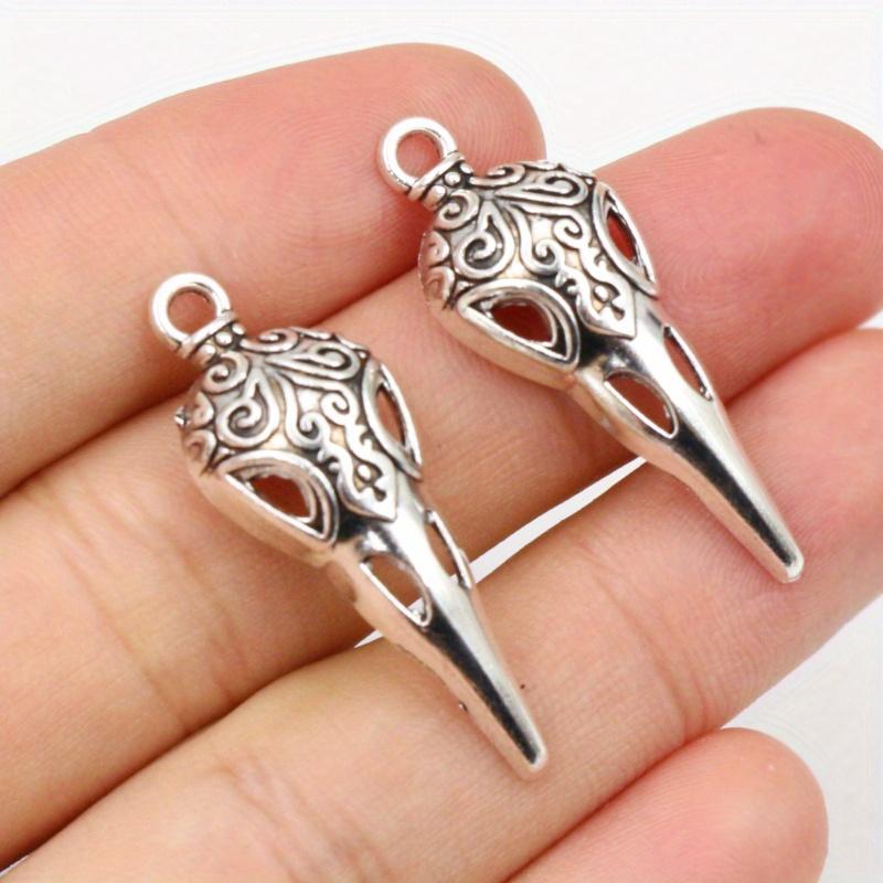 15pcs 35x13mm Antique Bird Skull Skeleton Chrams Metal Alloy Pendant DIY Charms DIY Jewelry Making Findings Ornament