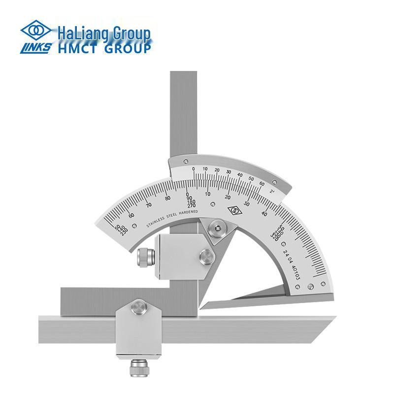 Halian High-Precision Vernier Stainless Steel Protractor (0-320°) Angle Ruler 0-320°