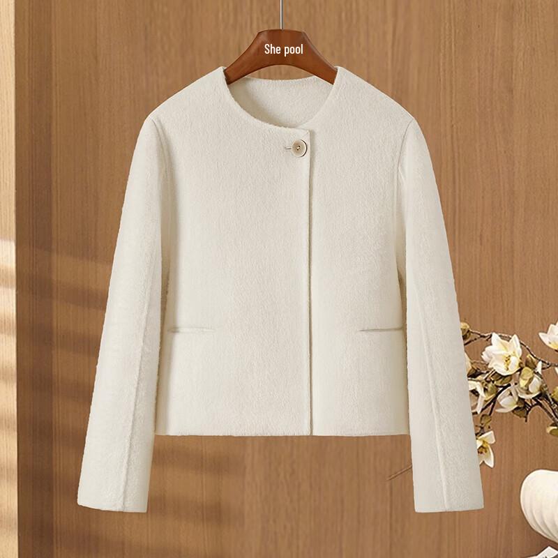 Ta Chi Women s Merino Wool Blend Short Winter Coat S