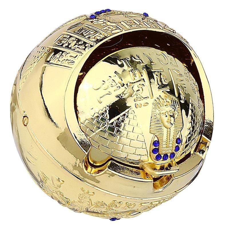 Creative Windproof Metal Ashtray With Lid For Cigar And Cigarettes 1Pc Durable Ash Tray