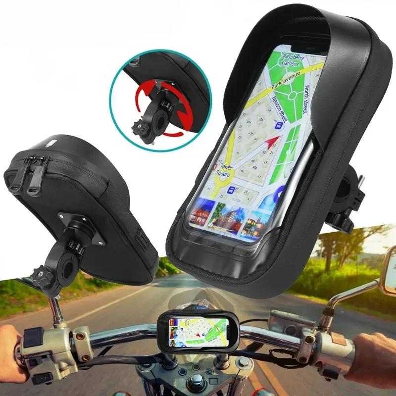Waterproof Bicycle Motorcycle Phone Holder Bike Phone Touch Screen Bag 6.4inch Bicycle Handlebar Holder for iPhone 12Pro Samsung