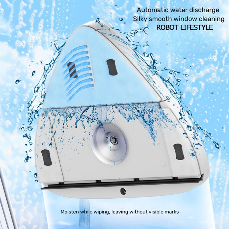 Curățător magnetic de geamuri dublu sticlă apă anti ciupire ieșire automată apă ștergător de sticlă reglabil super puternic magnet 3mm-35mm