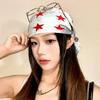American Retro Star Square Scarf Women's New Personalized Versatile Silk Scarf Trend Versatile with Headscarf Tube Top