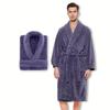1PC Unisex Thickened Coral Fleece Bathrobes, Men's and Women's Adult Bathroom Towels Apron Bedroom Shawl Collar Bathrobes