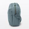 MUJI Recycled Polyester Shoulder Bag with Back Smoky Blue Water-Repellent Pocket, Unisex, Adult, EFD12A6S,
