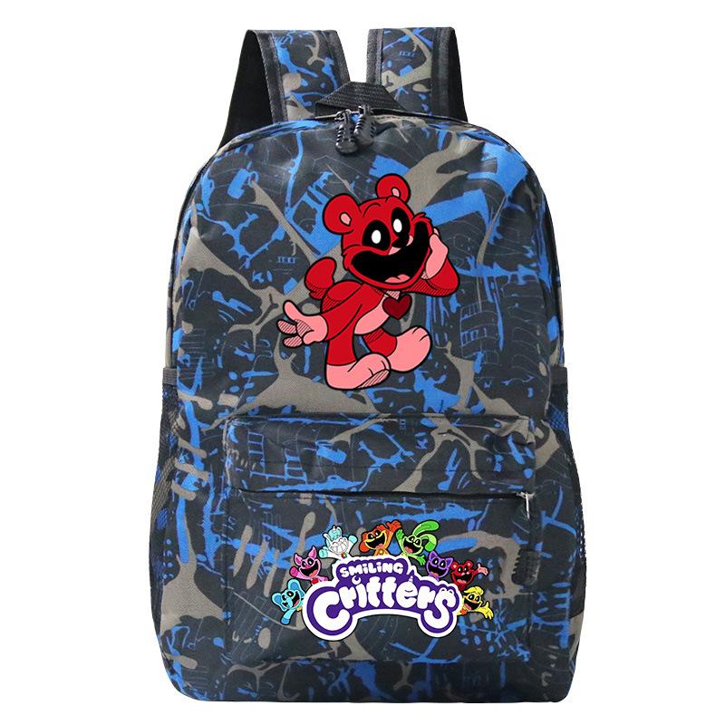 Cartoon Printed Children'S Backpack, Animation Schoolbag, Male And Female Primary And Secondary School Students Outdoor Travel Backpack