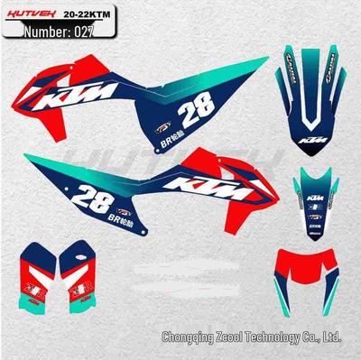 מדבקות תואמות ל-KTM SX250F EXC, Kaixi Hengjian, Bosuer X6, Mingfu אופנועי שטח 19-22