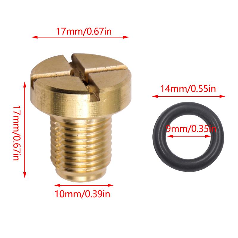 Durable Brass Coolant Expansion Screw Reliable Water Drainage Screw 17111712788 Replacement Suitable For E36 E39 E46