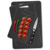 Imitation Marble 3-Piece Double-Sided Plastic Chopping Boards for Kitchen - Cutlery for Fruits, Vegetables, and Baby Food.