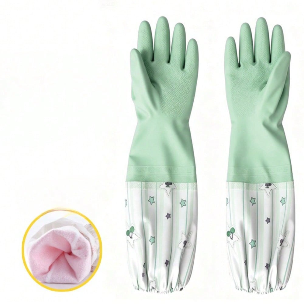 Household Gloves, Dish Washing, Women's Kitchen, Vegetable Washing, Household Cleaning, Laundry, Waterproof Extended Model