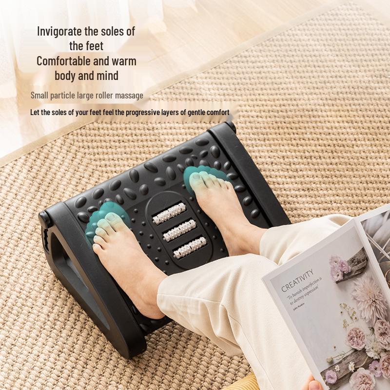 Office Footrest: Ergonomic Lumbar Support, Massage Footstool for Pregnant Women & Car Use