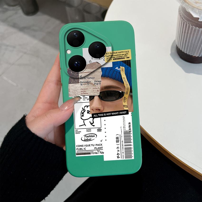 For Huawei Nova Y61 Y70 Y72 Y90 4E 5T 6 7 8 9 SE Pura 80 Pro Phone Case Cool Girls Pattern Screen Protector Anti Slip Shell For Huawei Silicone Casing