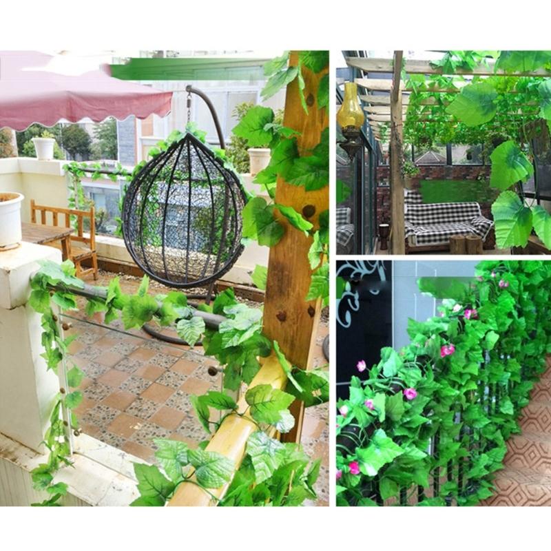Silk Artificial Ivy Rattan Leaf Garland Plant Vine Home Wedding Bathroom Decoration Garden Festival Party Decor