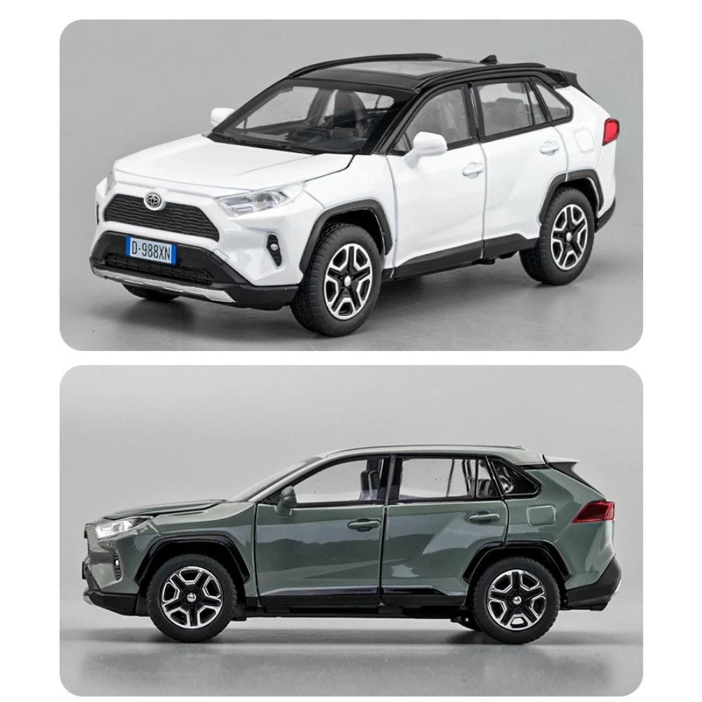 1/32 Toyota RAV4 SUV 2023 Alloy Die Cast Toy Car Model Sound and Light Pull Back Children's Toy Collectibles Birthday Gift