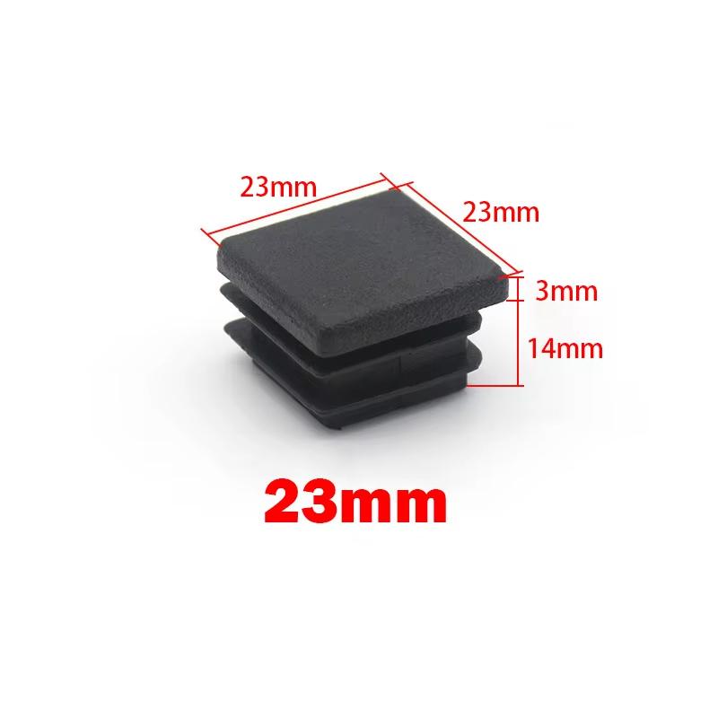 Square Plastic Black Blanking End Caps 13x13mm-120x120mm Inner Plug Cap Furniture Leg Tube Pipe Inserts Plugs Decorative Dust