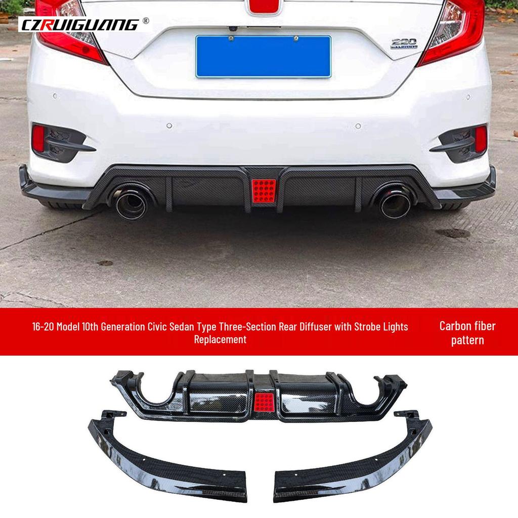 Kit de Carroceria Difusor Traseiro e Splitter Frontal para Civic 10ª Geração