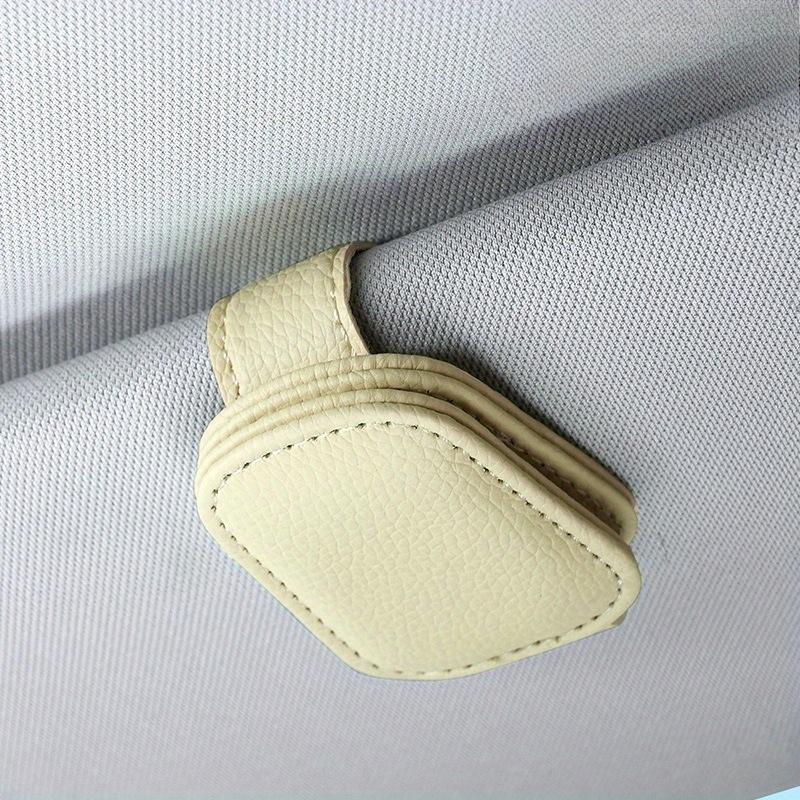 

1pc Car Sunshade Fashion Glasses Frame Clip-PU Leather,Secure Magnetic Closure,Scratch Free Design,Easy One Hand Operation