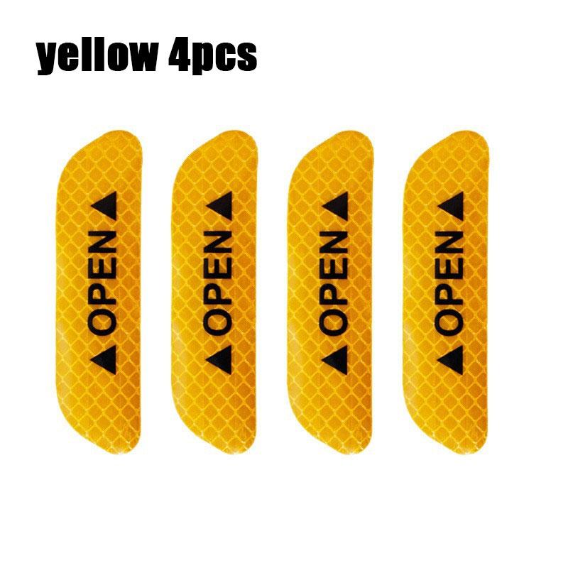 1/4PCS Car Door Reflective Sticker Safety Opening Warning Reflective Tape Car Accessories Interior Exterior Reflector