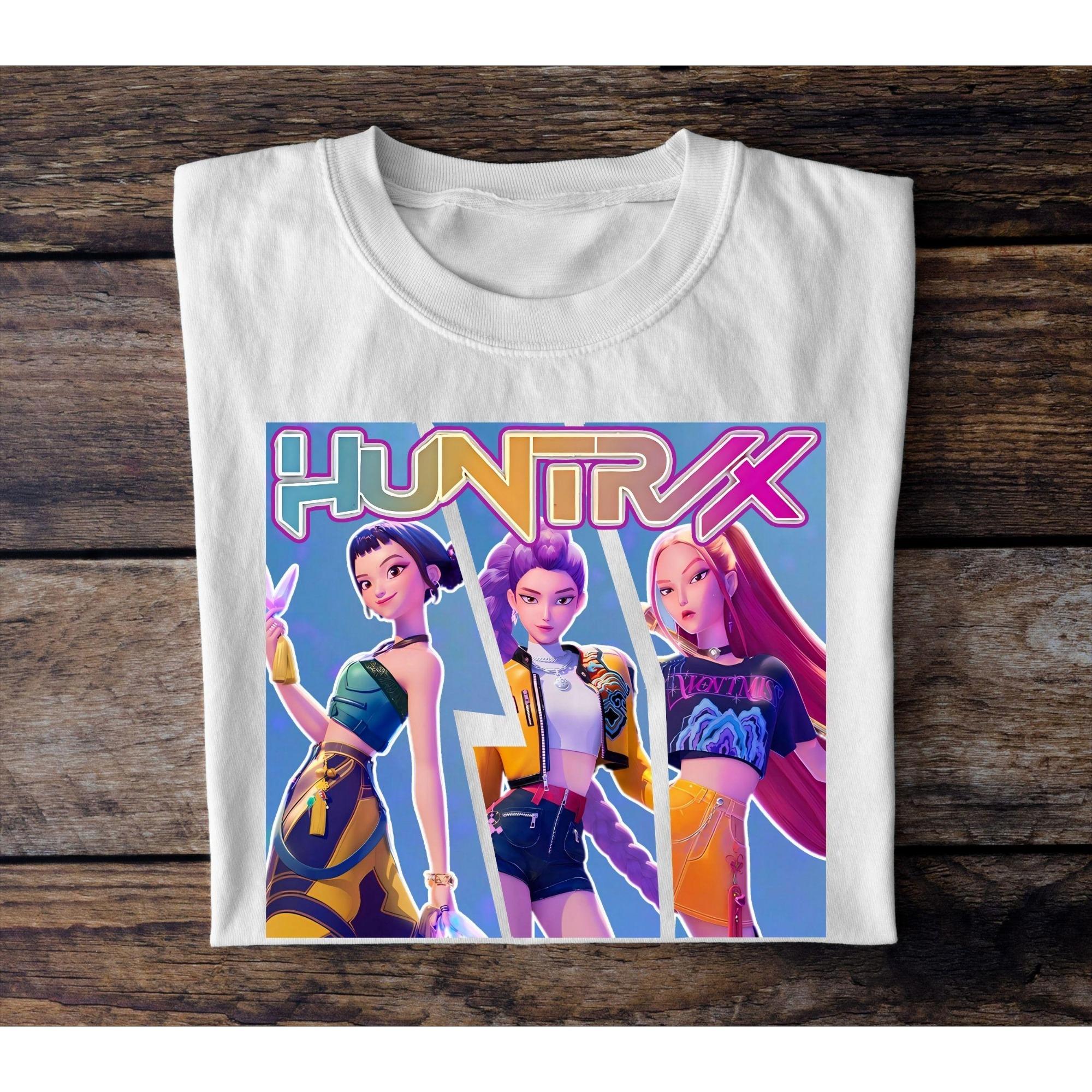 

K-pop Истребитель демонов Саджа Мальчики Футболка Харадзюку Круглый вырез Повседневная Аниме Футболка Топы Унисекс S