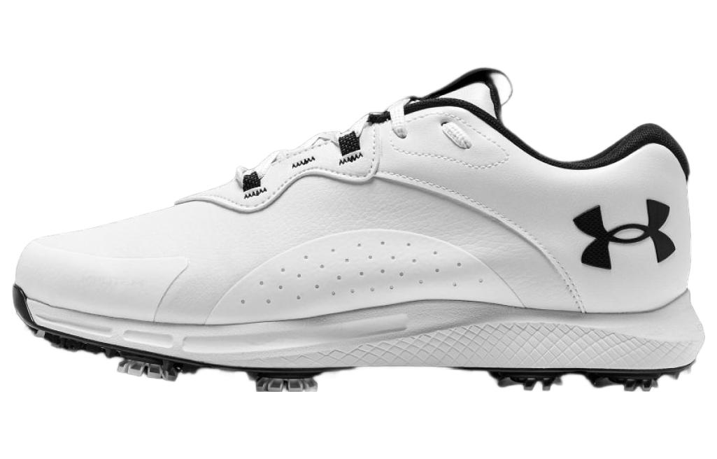 Under Armour Charged Draw 2 Golf Wide White Black 45.5
