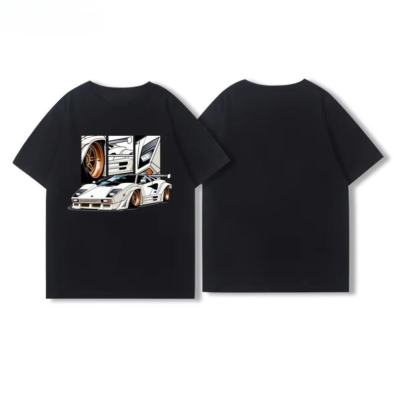 Car JDM Modified Car Supra Bull Demon King Retro Graphic T-shirt Men's Clothes Breathable Men's and Women's Motorcycle T-shirts